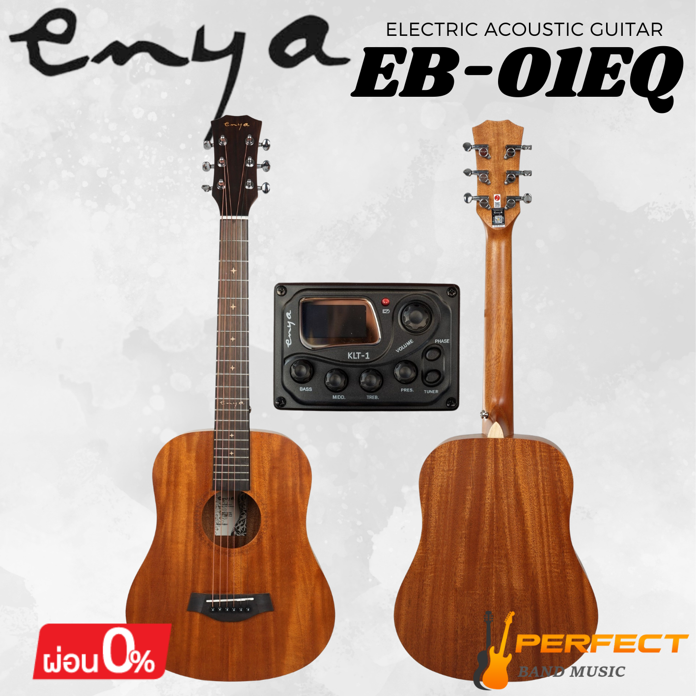 กีตาร์โปร่งไฟฟ้า Enya EB-01EQ พร้อมกระเป๋า