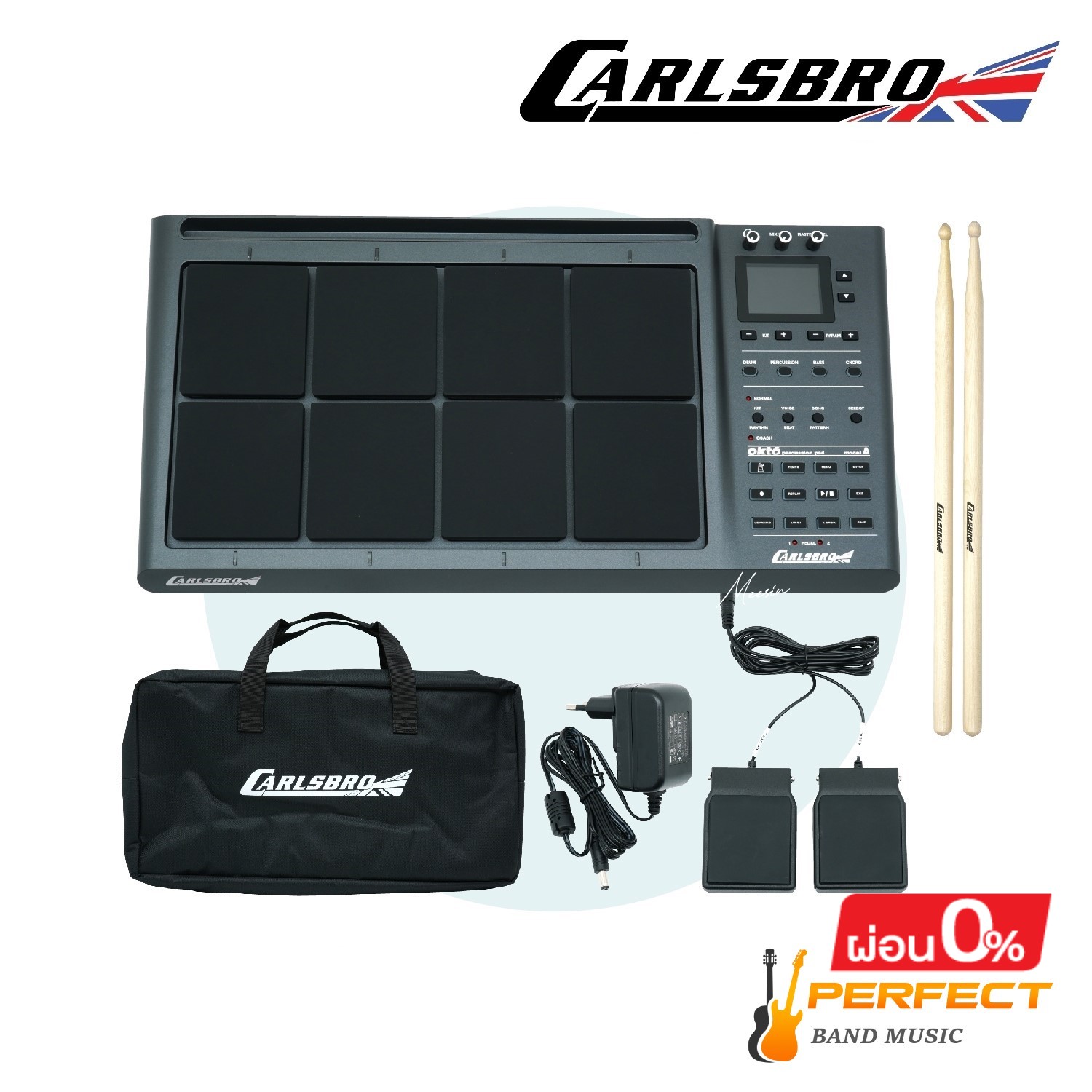 กลองไฟฟ้า Carlsbro รุ่น​ OKTO​ Percussion Pad